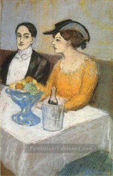 Man et Femme Angel Fernandez Soto et sa compagne 1902 cubiste Pablo Picasso Peinture à l'huile